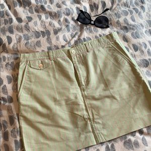 Ralph Lauren pale green and pink preppy skirt 8